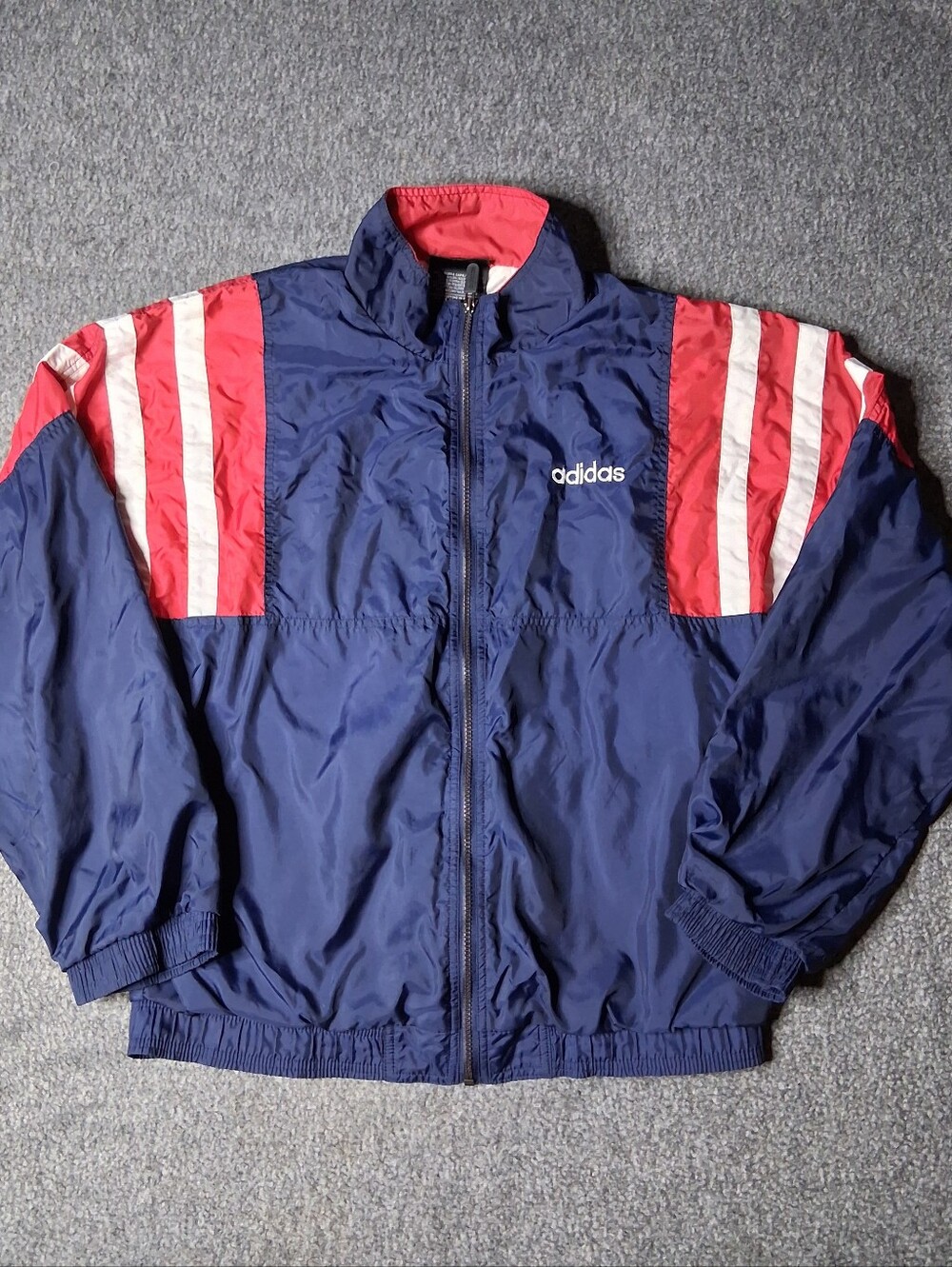 Vintage 90s Adidas Made in Taiwan Colorblock Windbreaker Jacket Men's M